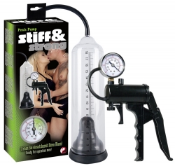 Stiff & Strong - Výkonná vakuová pumpa s ukazatelem tlaku