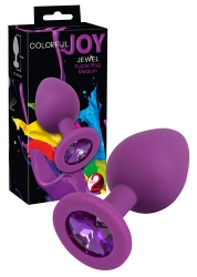 Jewel Purple - anální kolík se Zirkonem