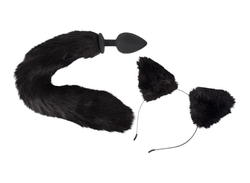 Bad Kitty pet play - liščí ocas s análním kolíkem a ouškama