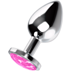 Anální kolík ocelový - S - Růžový