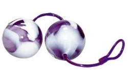 Venušiny kuličky Duo Balls purple - white