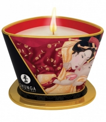 SHUNGA - masážní svíčka Romance - Šampa%nské a jahody 170ml