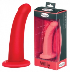 MALESATION Willy - všestranné červené dildo s přísavkou