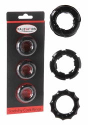 Malesation - sada tři erekčních kroužků