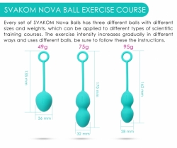 SVAKOM Nova Exercise Balls viloet - Luxusní sada tří Kegelových kuliček