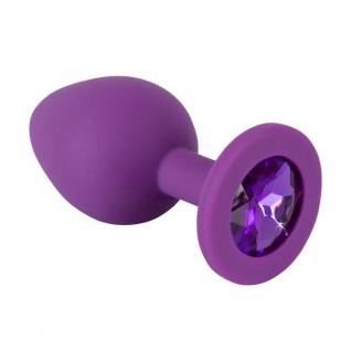 Jewel Purple - anální kolík se Zirkonem
