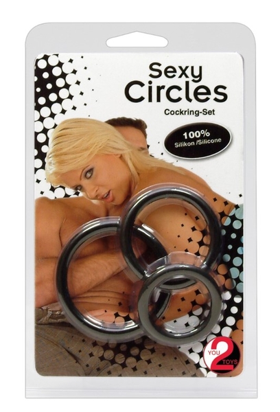 Sexy Circles Cockring - sada tří erekčních kroužků